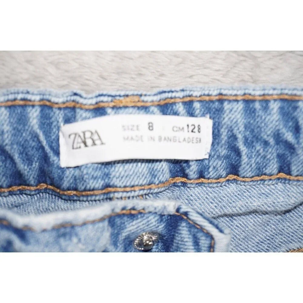 ZARA Kids Girls Denim Skort Skirt Waist size 8